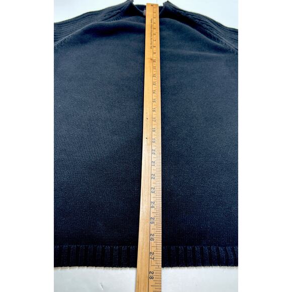 Vintage Ralph Lauren Polo Jeans Mens L Cotton Sweater Black Ribbed Australia - Picture 6 of 7